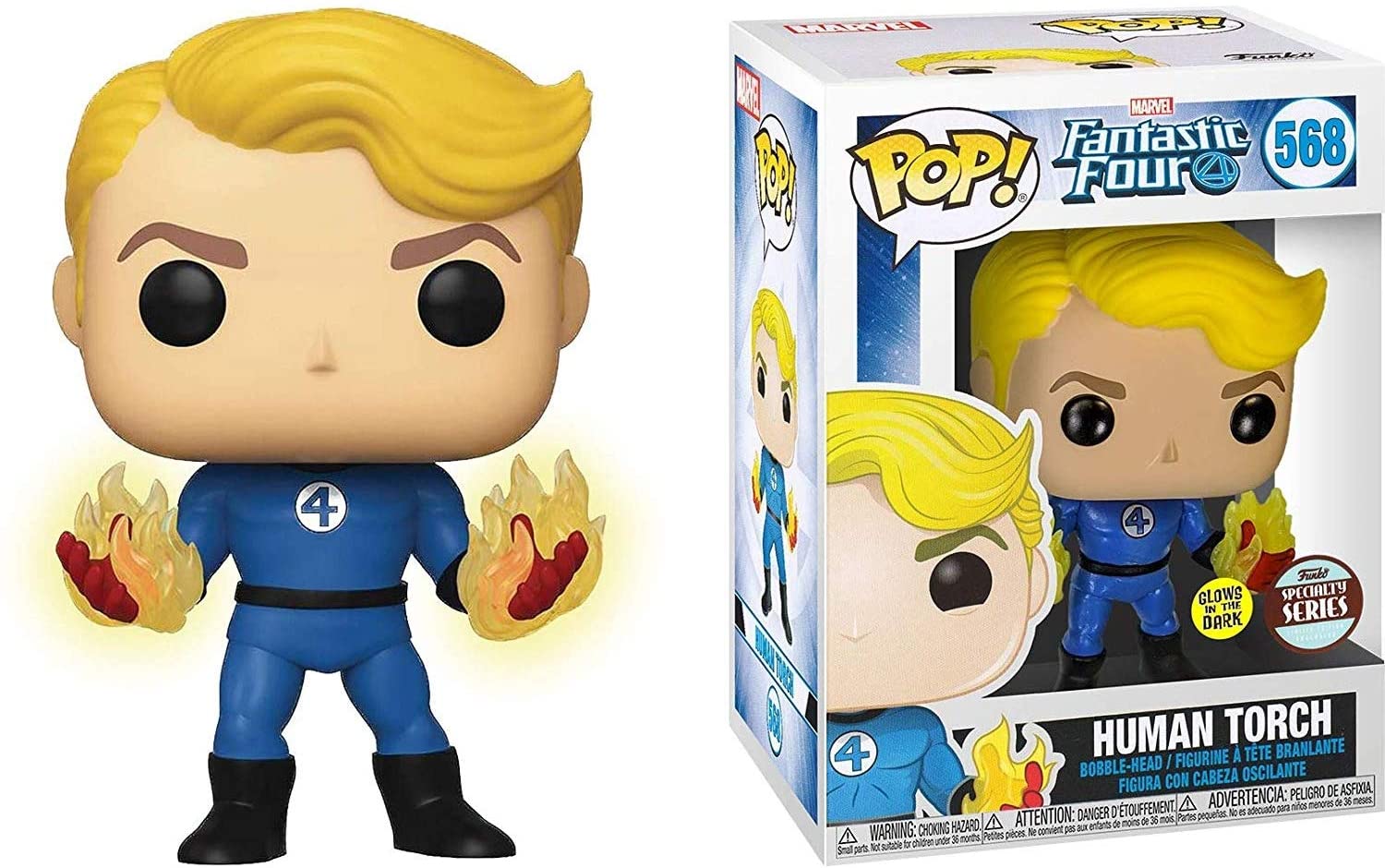 Marvel Funko Fantastic Four Specialty Series POP Human Torch Vinyl Figure, Red - Image 3