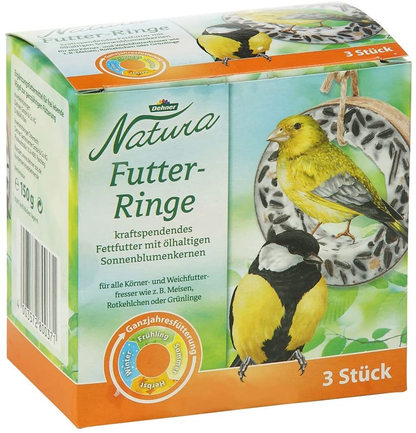 Dehner Natura Wild Bird Feeder Rings 6 x 3 Pieces 900 g, 900 g (Pack of 1) - Image 2
