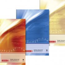 Brunnen 1046340 Sheet music (A4, 8 sheets, ruling 14, with extra pages), assorted colors