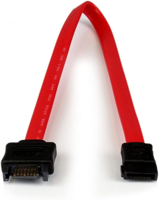 StarTech 0.3m SATA Extension Cable - 30cm 7 pin SATA Extension - 7 pin SATA Extension Cable - 7 pin SATA Extension cord, Red