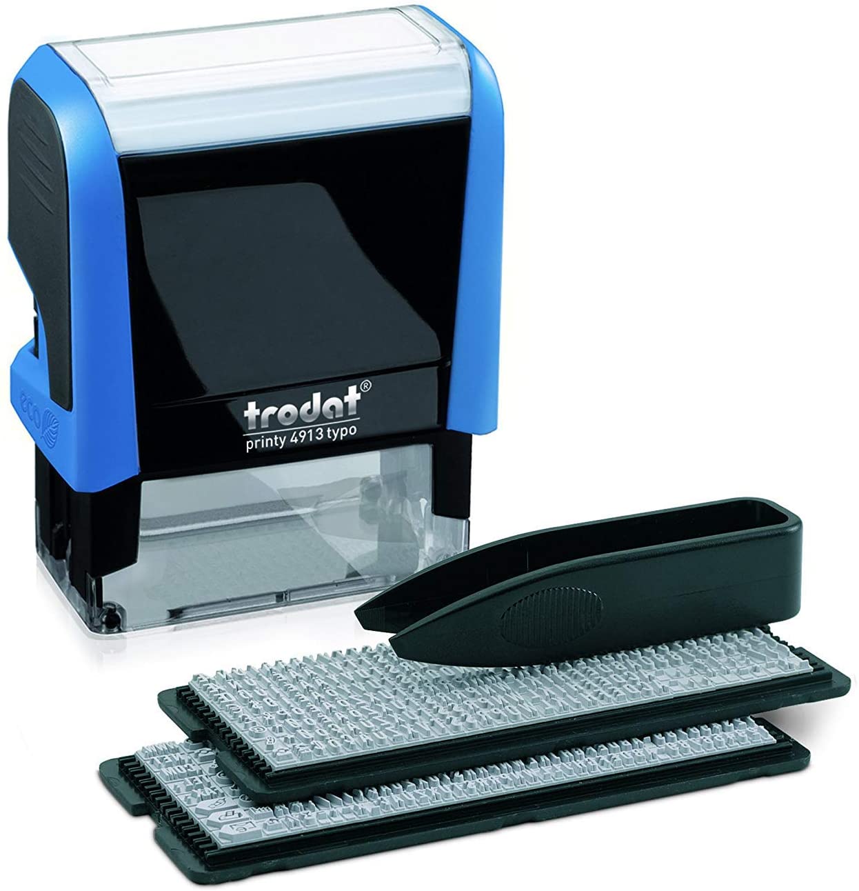 Trodat Printy 4913 Text Stamp Plate Size 58 mm x 22 mm, Black, 5 lignes