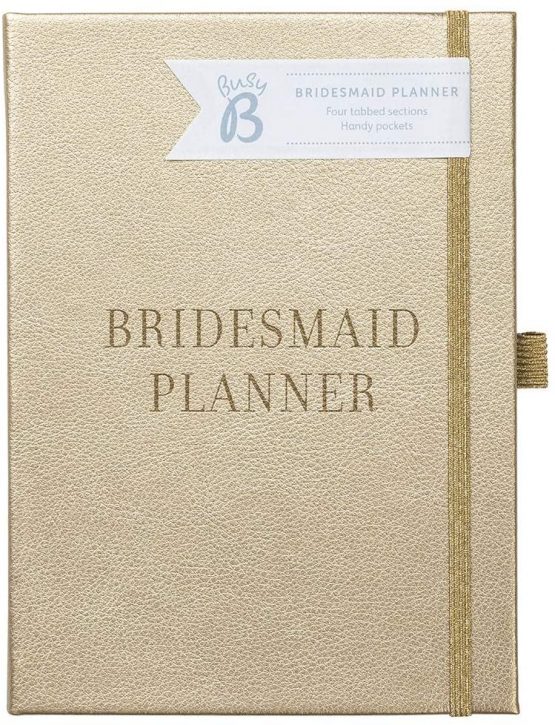 Busy B Wedding Bridesmaid Planner - A5 Faux Leather Gold Organiser