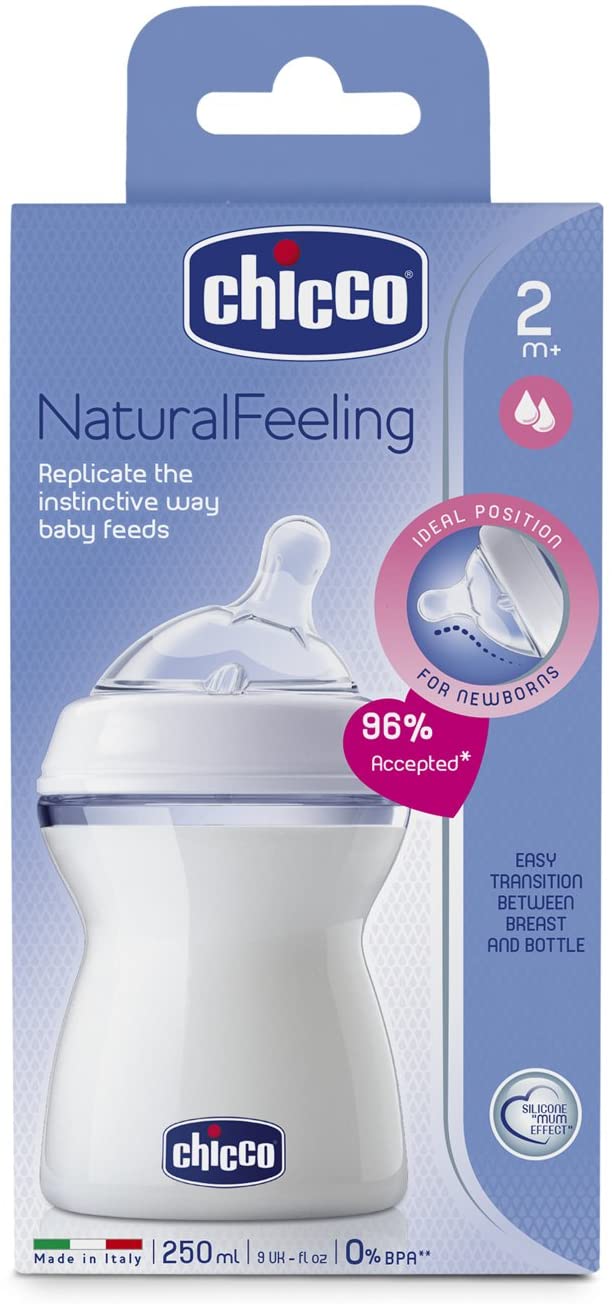 Chicco - Baby Bottle with Nipple 2 Months White - Image 2