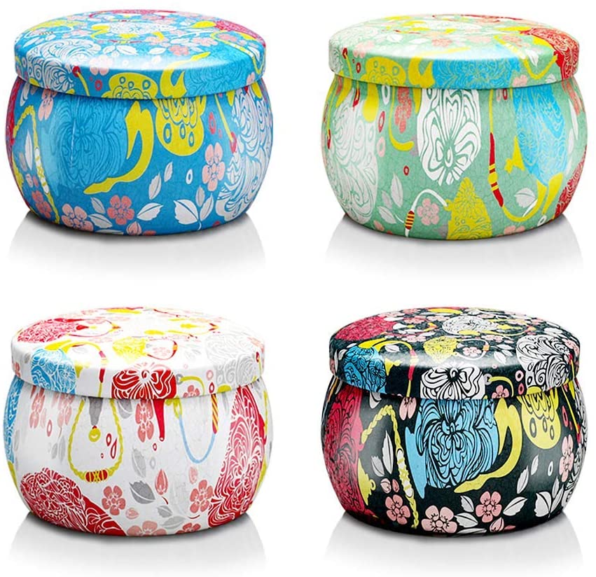YMing Scented Candles Gift Set, Soy Wax 5.65 oz * 4 Tins Candle Gift for Women Strongly Fragrance, Gifts for Valentine's Day - Image 4