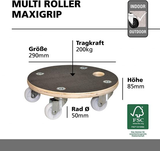 WAGNER Multi Roller Maxigrip Sottovasi With Wheels - Image 4