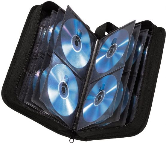 Hama CD wallet for storing 80 CDs/DVDs/Blu-rays, black,00033832