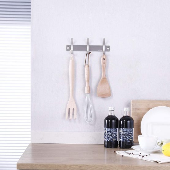 KES Rustproof Coat Rack Wall Mounted Stainless Steel 3-Hook Towel Hook Hook Rack Hook Rail Rust Resistant Brushed Finish AH203H3-2 - Image 4