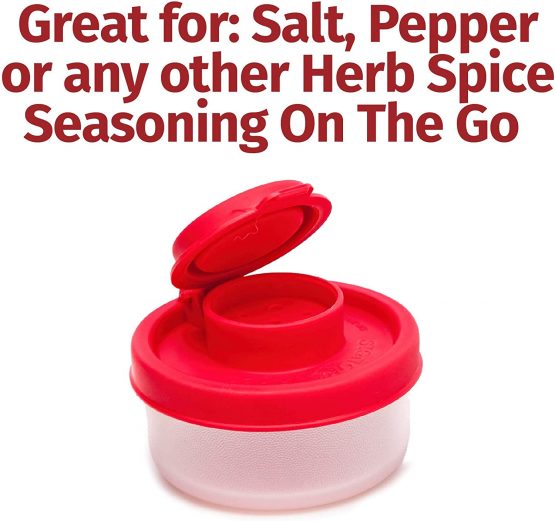 Salt and Pepper Pots – Salt and Pepper Shakers in a Range of Sizes – Non-Toxic Salt and Pepper Set for Home, Camping, Picnics, Lunch Boxes – Transparent Salt Pepper Set - Small, 2 Pack - Image 2