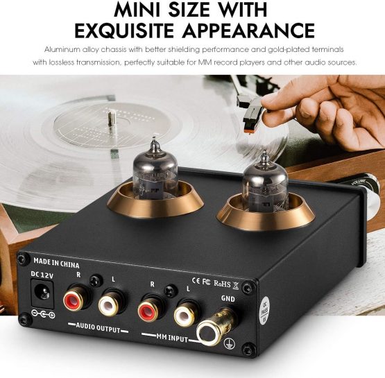 HiFi MM Phono Preamp for Turntable Mini Valve Tube Preamplifier Stereo Audio Amp - Image 4