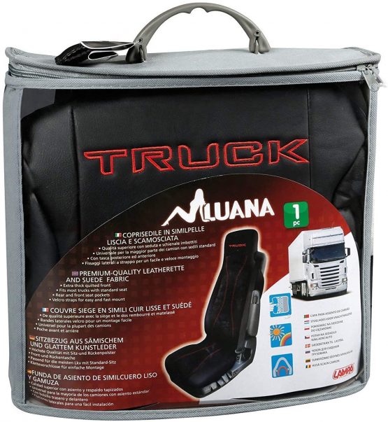 Lampa Luana Truck Seat covering made from Imitation Leather Black/Red - Image 2