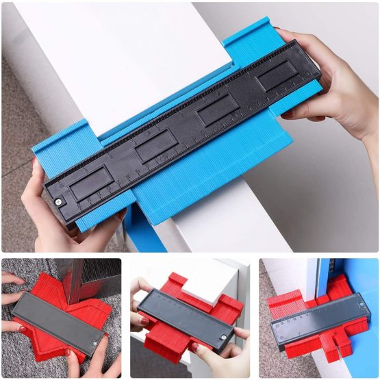 [2 Pack] Contour Gauge Duplicator [5 inch+10inch] Willingood Profile Measuring Tool Plastic Woodworking Shape Tracing Template Contour Copy Duplicator, Circular Frame Profile Gauge Ruled - Image 3