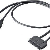 Akasa Flexstor ESATA Cable | 22-pin SATA to eSATA Data and USB Power Adapter Cable | For 2.5" SATA Hard Disk Drive and SSD | Supports SATA III | Black | AK-CBSA03-80BK
