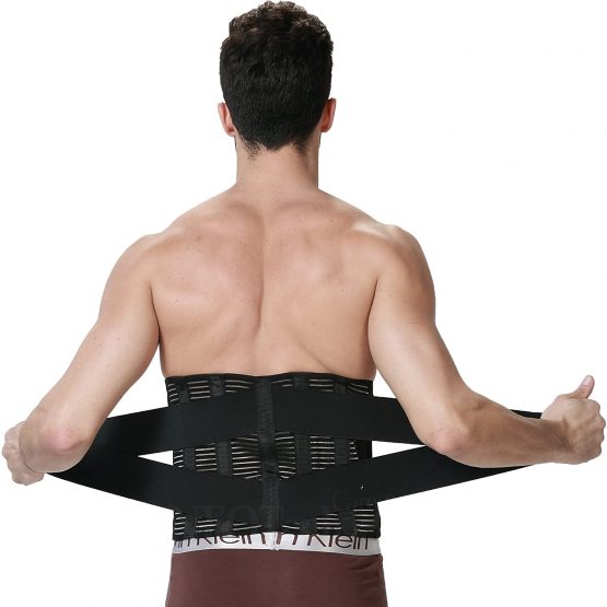 NeoTech Care Adjustable Compression Back Brace Lumbar Support Belt, Beige, Size XXXL - Image 4