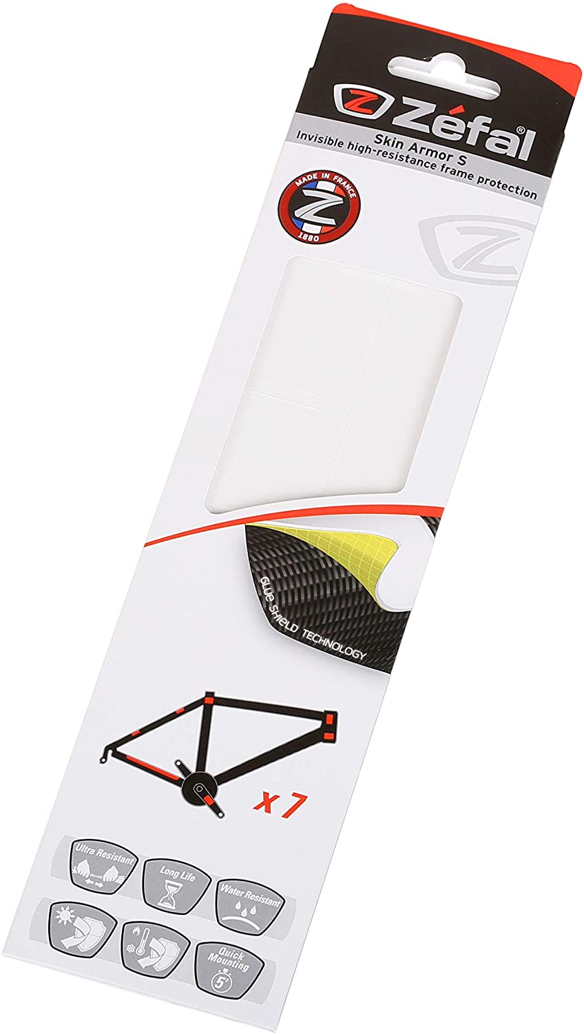 Zefal Skin Armor Frame Protection Sticker, Transparent, Small (7 Stickers)