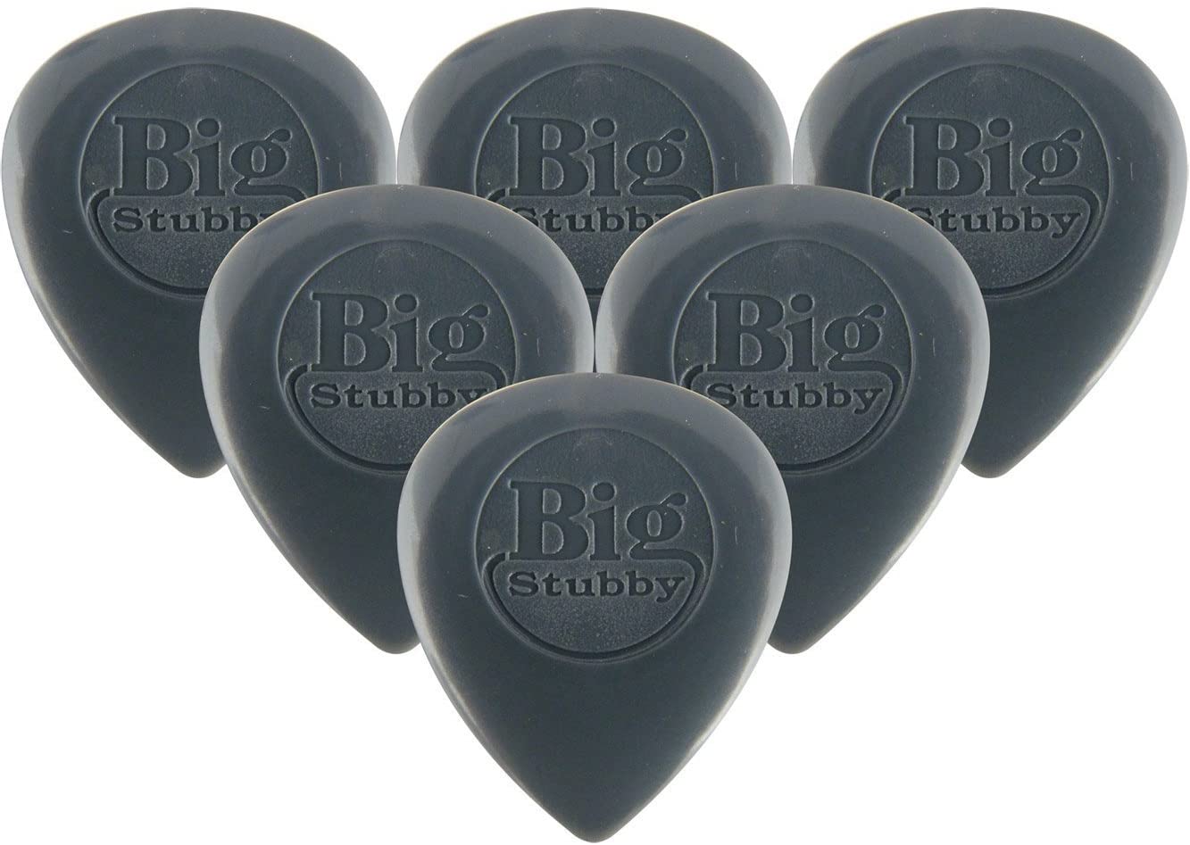 Jim Dunlop 445P3.0 Nylon Big Stubby Player Pack (Pack of 6), Black, 3.0mm
