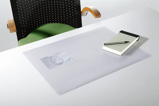 Durable DURAGLAS Desk Mat Transparent | 53 x 40cm | Pack of 1 | Anti-Glare and Anti-Slip | Ideal for Keeping Small Notes and Reminders Close to Hand - Image 2