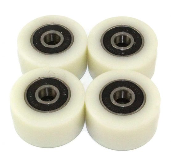 Pack of 4 x 35 mm Diameter Machined Nylon Rollers Various Widths Made in the EU (20 mm Wide)