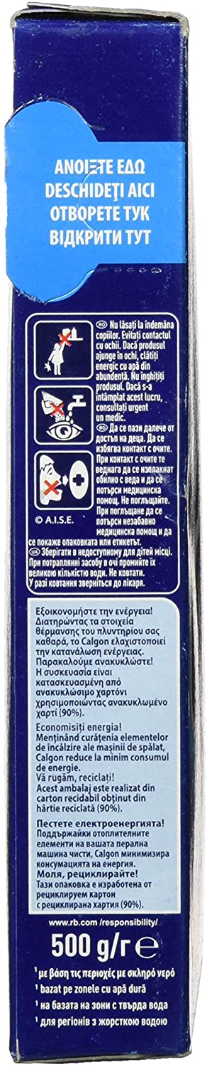 Calgon Anti-limescale 4 in 1 Powder, White/Blue, 500 Grams, 500 g (Pack of 1) - Image 3