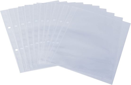 SIGEL SM191 Single Transparent Pockets, for menu folders with screw post binding , for A5, 10 pcs.