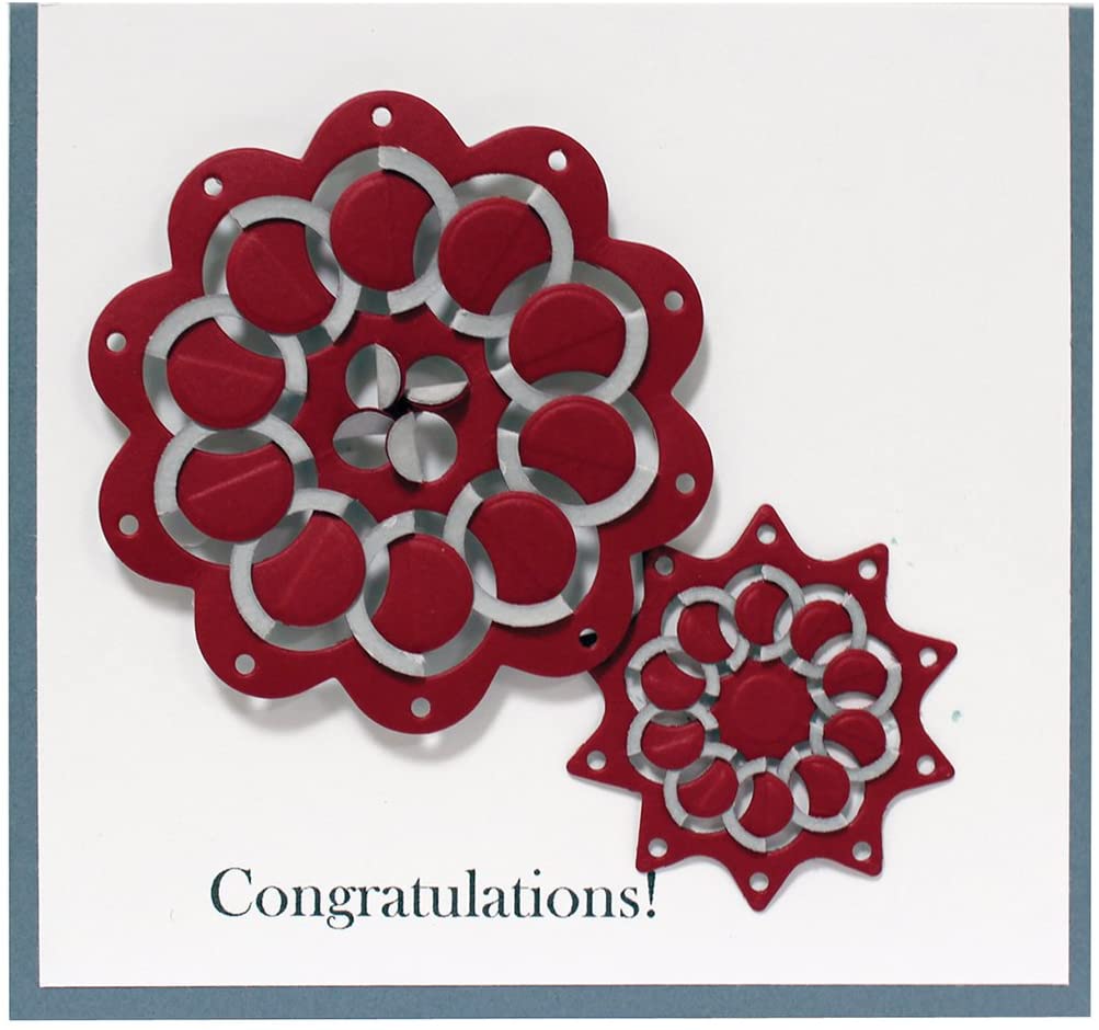 Spellbinders Die Roundabout Cut Fold & Tuck, Silver, largest die 12.40 cm dia - Image 2