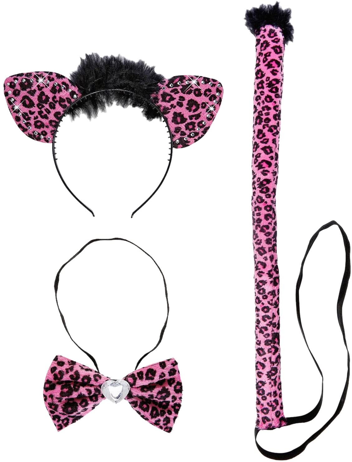 Pink Leopard Dress Up Sets Accessory for Fancy Dress, Small