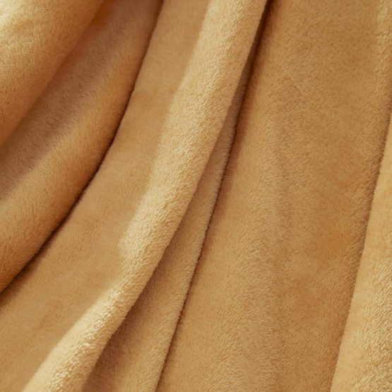 Brentfords Super Ultra Soft Flannel Fleece Blanket Throw Over Large Fluffy Warm, Ochre Yellow - 120 x 150cm - Image 2
