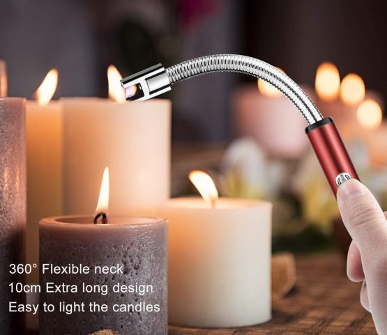 MOSUO Candle Lighter, Electric Arc Lighter USB Rechargeable Windproof Flameless Lighter, Electronic Lighter Long Lighter for Candles, Kitchen, Barbecue, Fireworks - Image 4