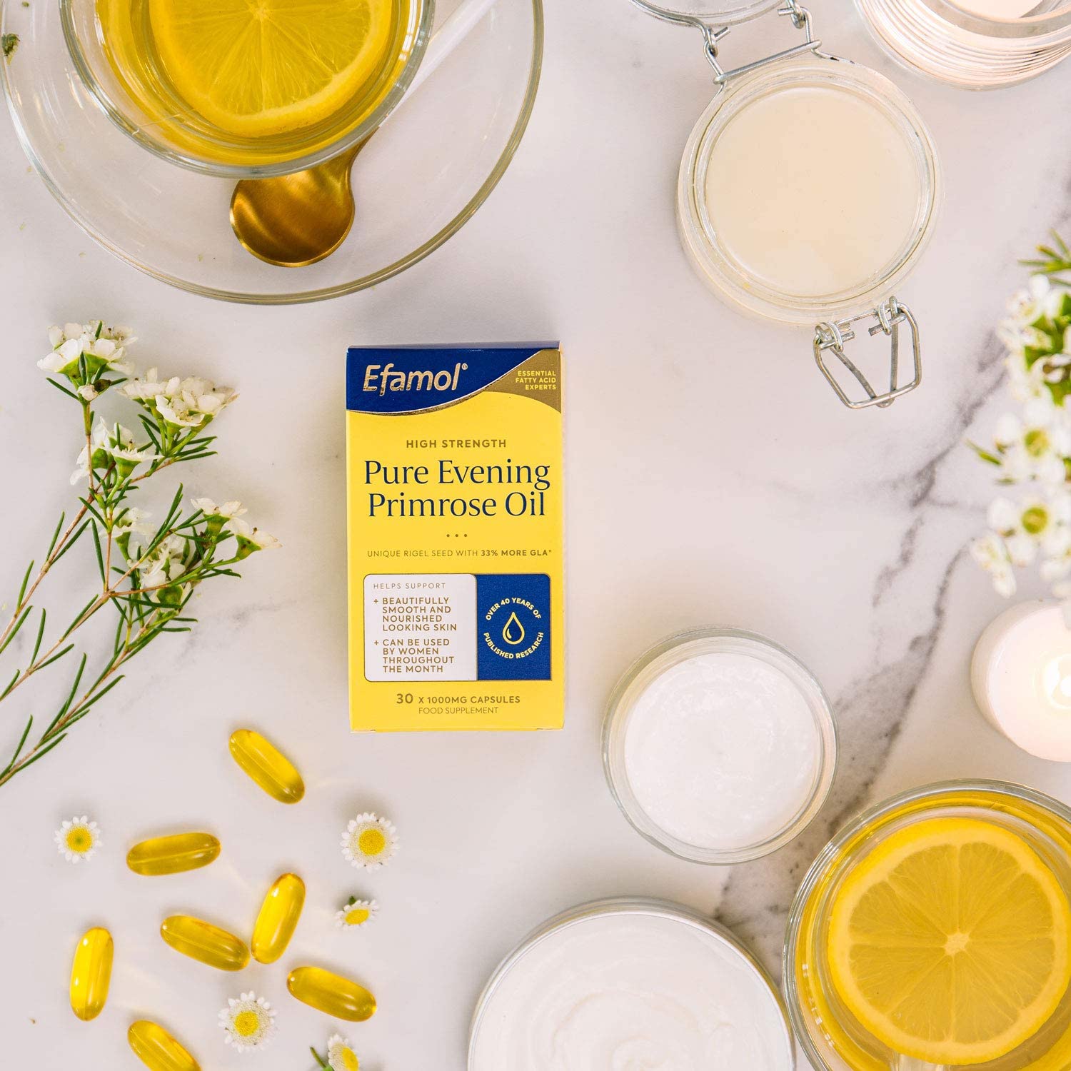 Efamol Evening Primrose Oil Capsules 500mg, White, 90 count (Pack of 1) - Image 2