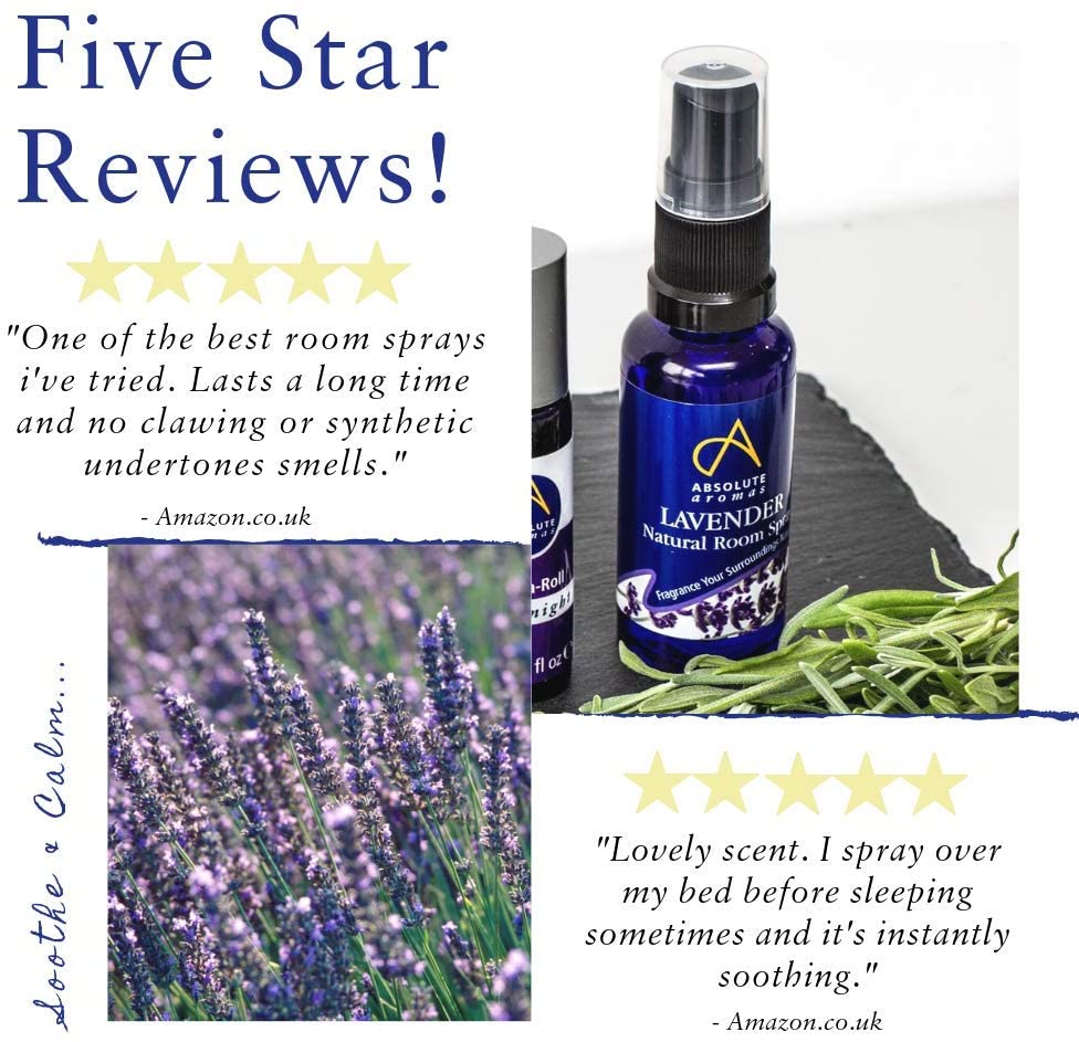 Absolute Aromas Natural Lavender Room Spray with Pure Lavender Essential Oil, A Light, Crisp and Calming Aroma, 100% Pure - Image 4