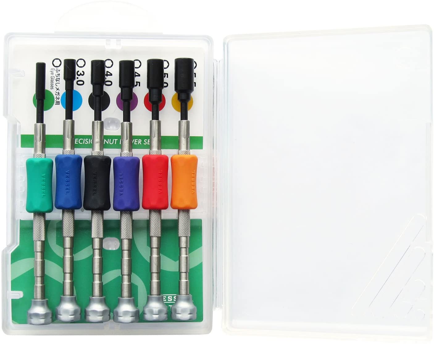 VESSEL Precision Screwdriver Set TD-57 / A/F2.2, A/F3.0, A/F4.0, A/F4.5, A/F5.0, A/F5.5, Clear - Image 2