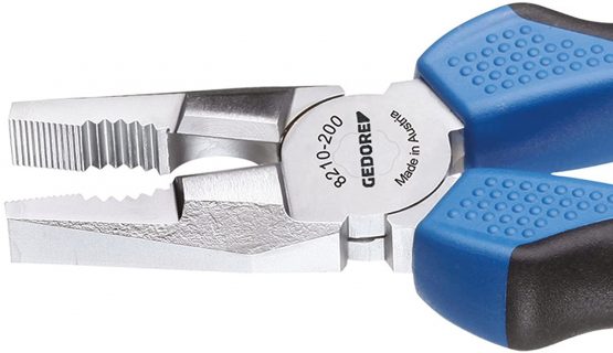 GEDORE Combination pliers for cutting/holding/twisting, Long cutting edges, Dual-material grips, German pattern, Length 200 mm, 8210-200 JC - Image 2