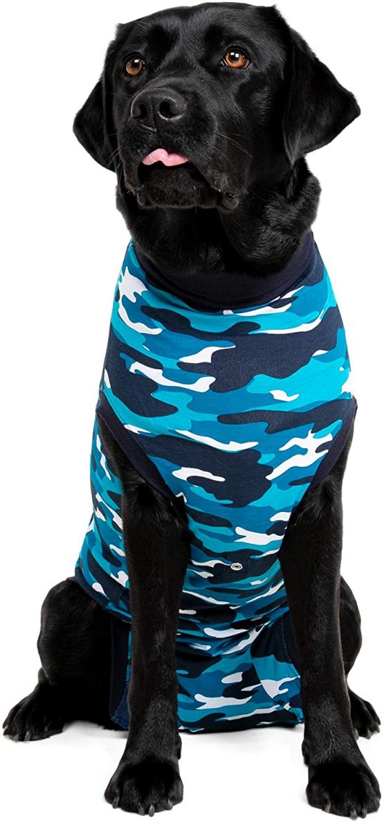 Suitical Recovery Suit Dog, XX-Large, Blue Camouflage