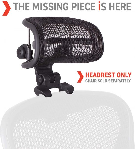 The Original Headrest for The Herman Miller Aeron Chair H3 Carbon | Colors and Mesh Match Classic Aeron Chair 2016 and Earlier Models - Image 2