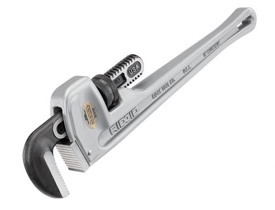 RIDGID 31100 Model 818 Aluminium Straight Pipe Wrench, 18-inch Plumbing Wrench