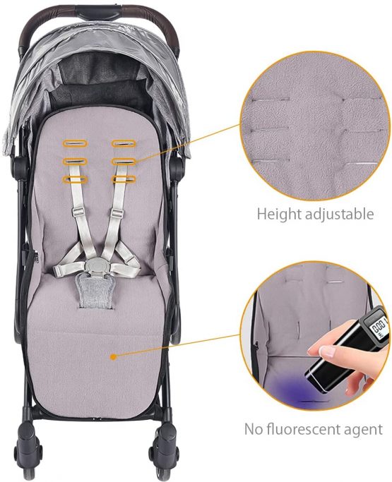 SONARIN Universal Premium Pushchair Footmuff,Waterproof and Windproof,Cosy Toes Fleece Lined Universal Fitting for Pushchairs Strollers Prams Buggy(Black) - Image 4