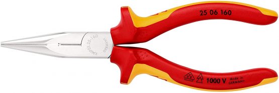 KNIPEX Snipe Nose Side Cutting Pliers (Radio Pliers) 1000V-insulated (160 mm) 25 06 160 SB (self-service card/blister) - Image 3