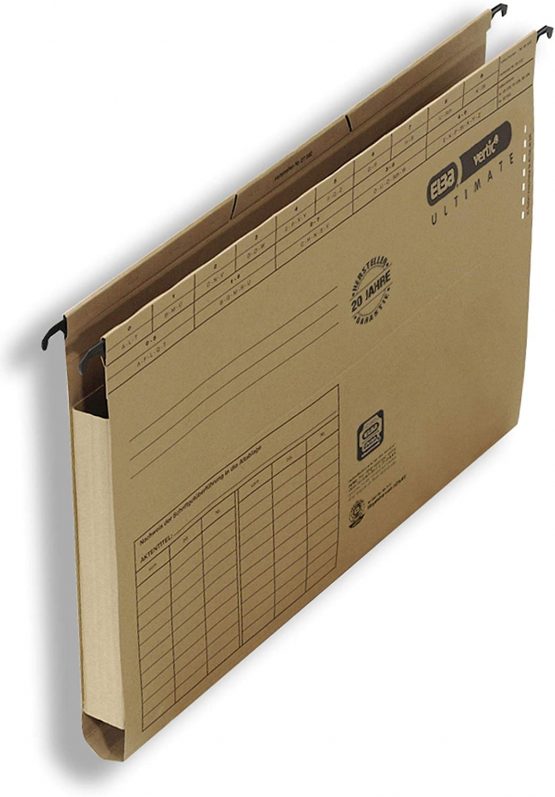 Elba Vertic Ultimate Nude 85449 Suspension File with Open Sides with 2 Flaps Pack of 25 Natural Brown - Image 2