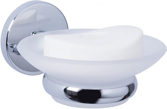 Croydex QM641941 Hampstead Wall Mounted Soap Dish with Zinc Alloy Construction, Chrome - Image 2