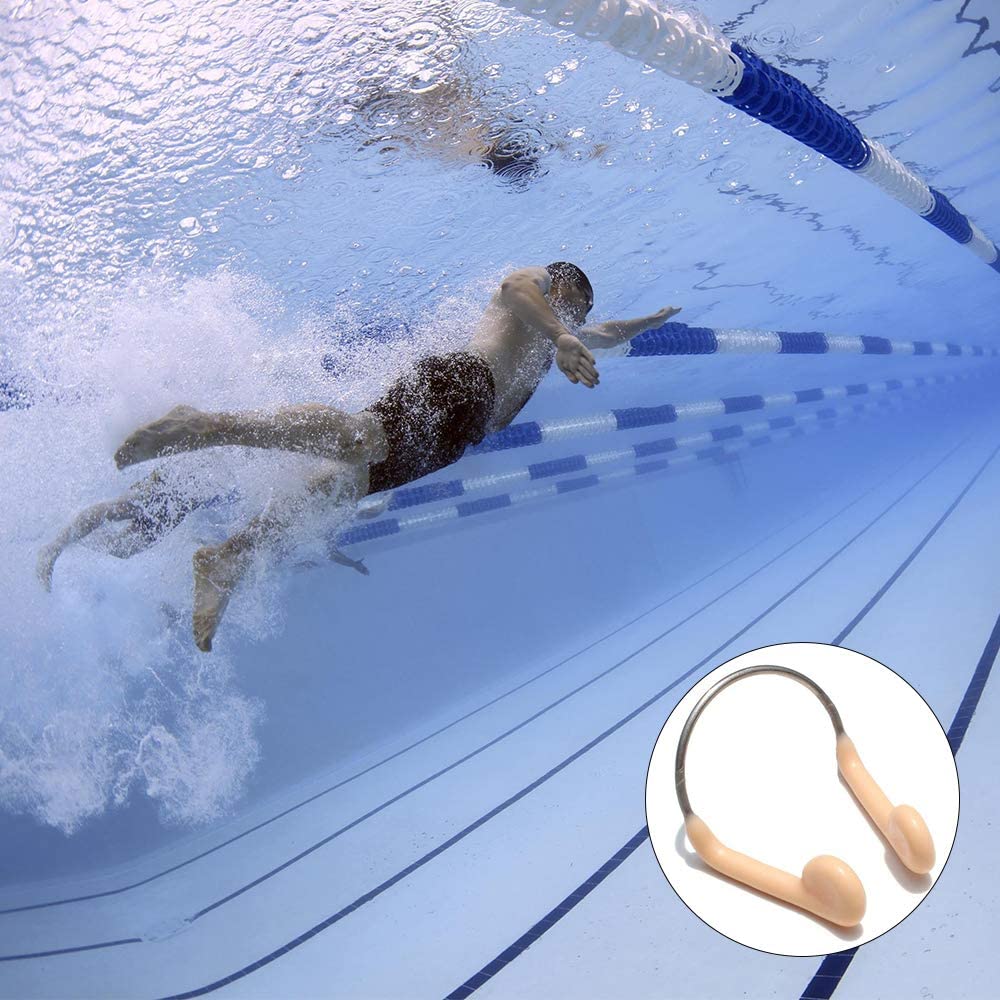 Gobesty Swimming Nose Clip, 6 PCS Swim Nose Clip Protector with Box