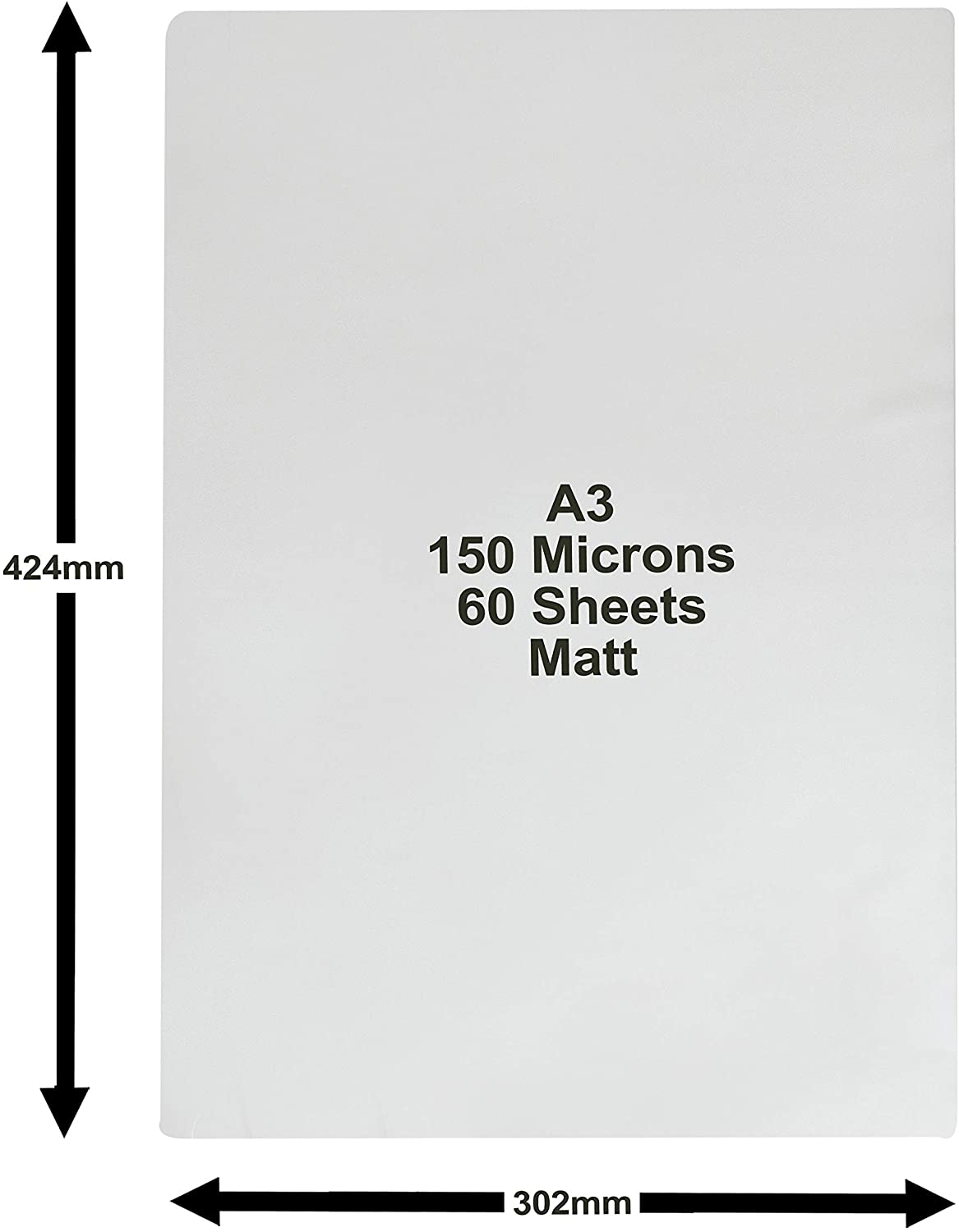 150 Microns A3 Matt 60 per Pack Create Clear and Durable Posters with a Modern Finish. DESKit Laminating Pouches