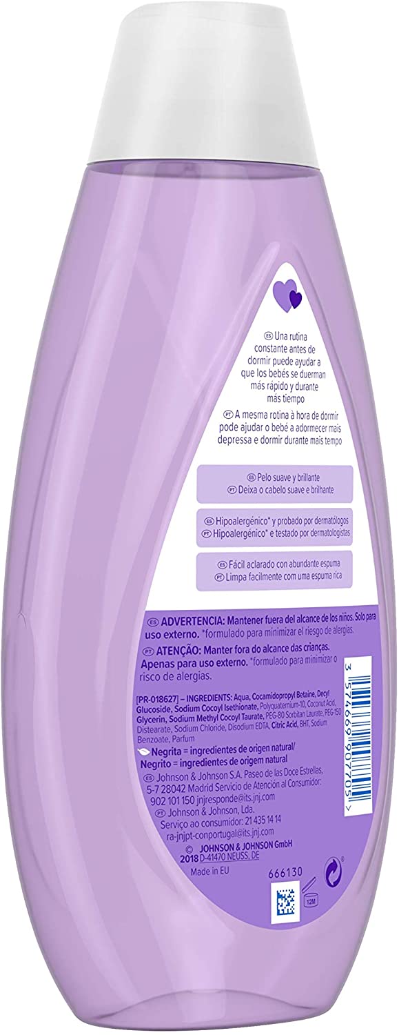 Johnson's Baby Shampoo sweet dreams, with relaxing essences NaturalCalm, lavender and manzanill, 500 ml, 500 ml (Pack of 1) - Image 4