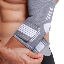 Neotech Care Elbow Brace Support Sleeve (1 Unit) - Elastic & Breathable Fabric - Adjustable Compression Strap / Band - For Men, Women, Right or Left Arm - Gray Color (Size S)