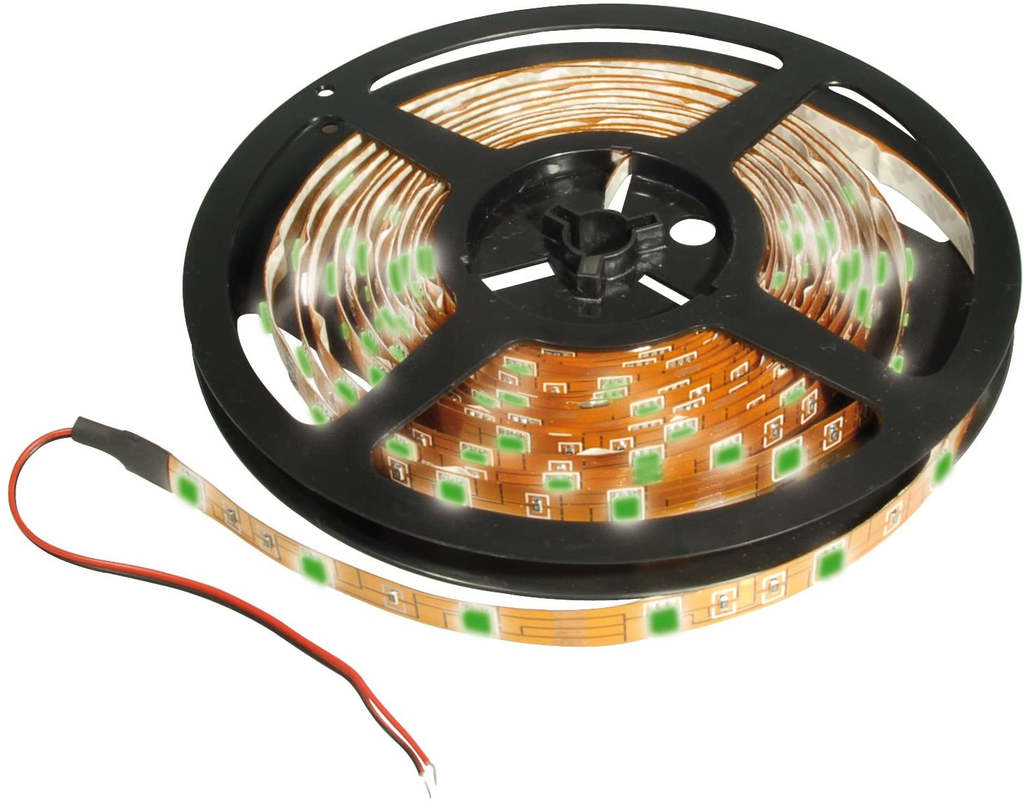 Transmedia LB1GNL LED Light Strip 12 V / 60 LEDs (3528 SMD) / 5 m Spool/Water Resistant (IP65) / Self-Adhesive/Green 1 LED Leiste