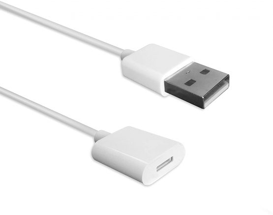 TechMatte Flexible (Male to Female) Charging Adapter Cable for Apple Pencil and iPad Pro (1.5 Meters, White)
