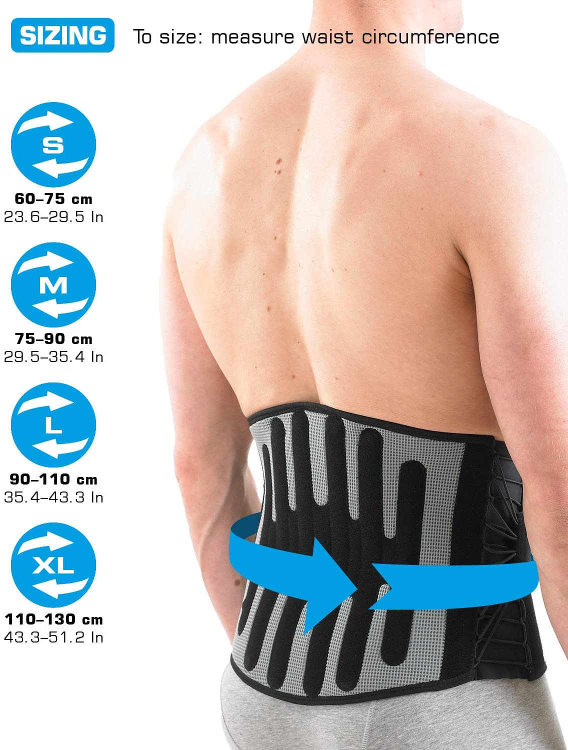 Neo-G Back Support RX Stabilized with Power Straps and Adjustable Lacing System - Image 3