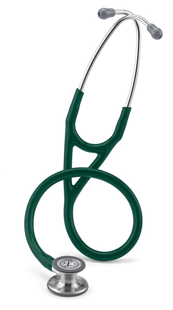 3M Littmann Cardiology IV Diagnostic Stethoscope, Standard-Finish Chestpiece, Hunter Green Tube, Stainless Stem and Headset, 69 cm, 6155