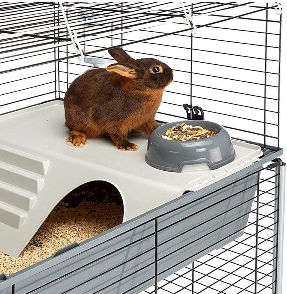 Ferplast Rabbit Cage Two floor RABBIT 100 DOUBLE, Small Animal Cage, Guinea Pig Cage, Accessories Included 95 x 57 x h 93,5 cm - Image 3