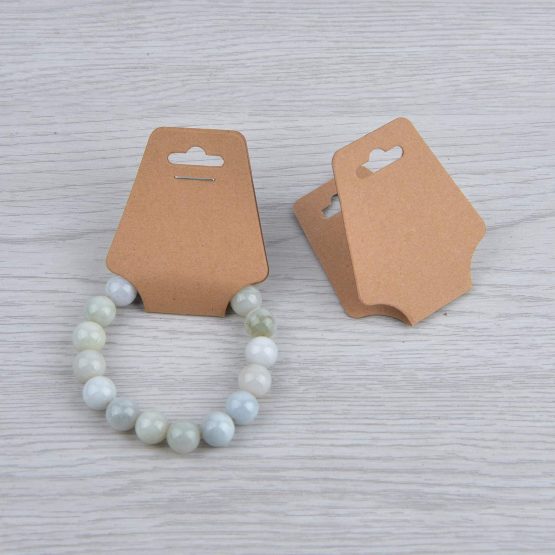 100 Pieces Necklace Display Cards Blank Necklace Card Holder Kraft Paper Jewelry Display Hanging Cards for Necklaces, Bracelets, Jewelry Hang Tags, 4.7 x 2 Inches - Image 4