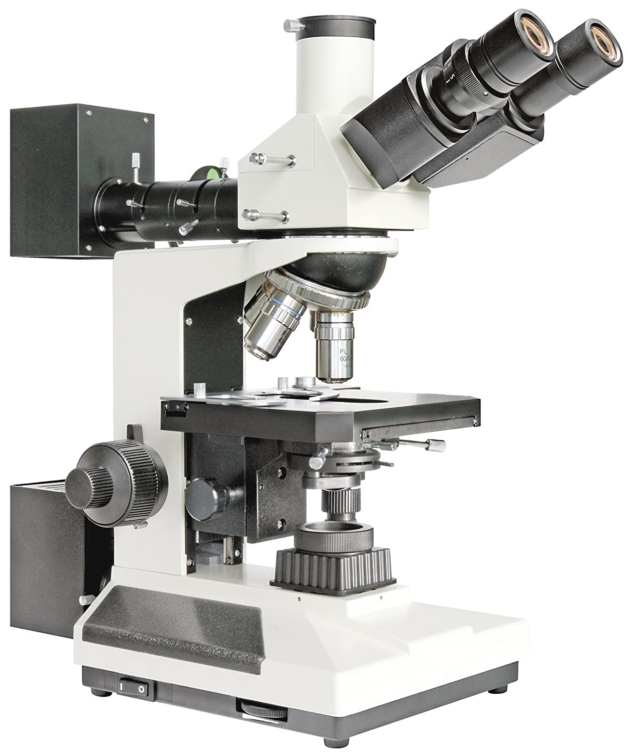 Bresser Microscope Science ADL-601P 40x-600x with trinocular head attachment, Köhler illumination, Abbe Condensor