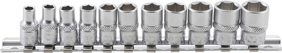 BGS 2433 | Socket Set, Hexagon | 6.3 mm (1/4") Drive | Inch Sizes | 11 pcs.
